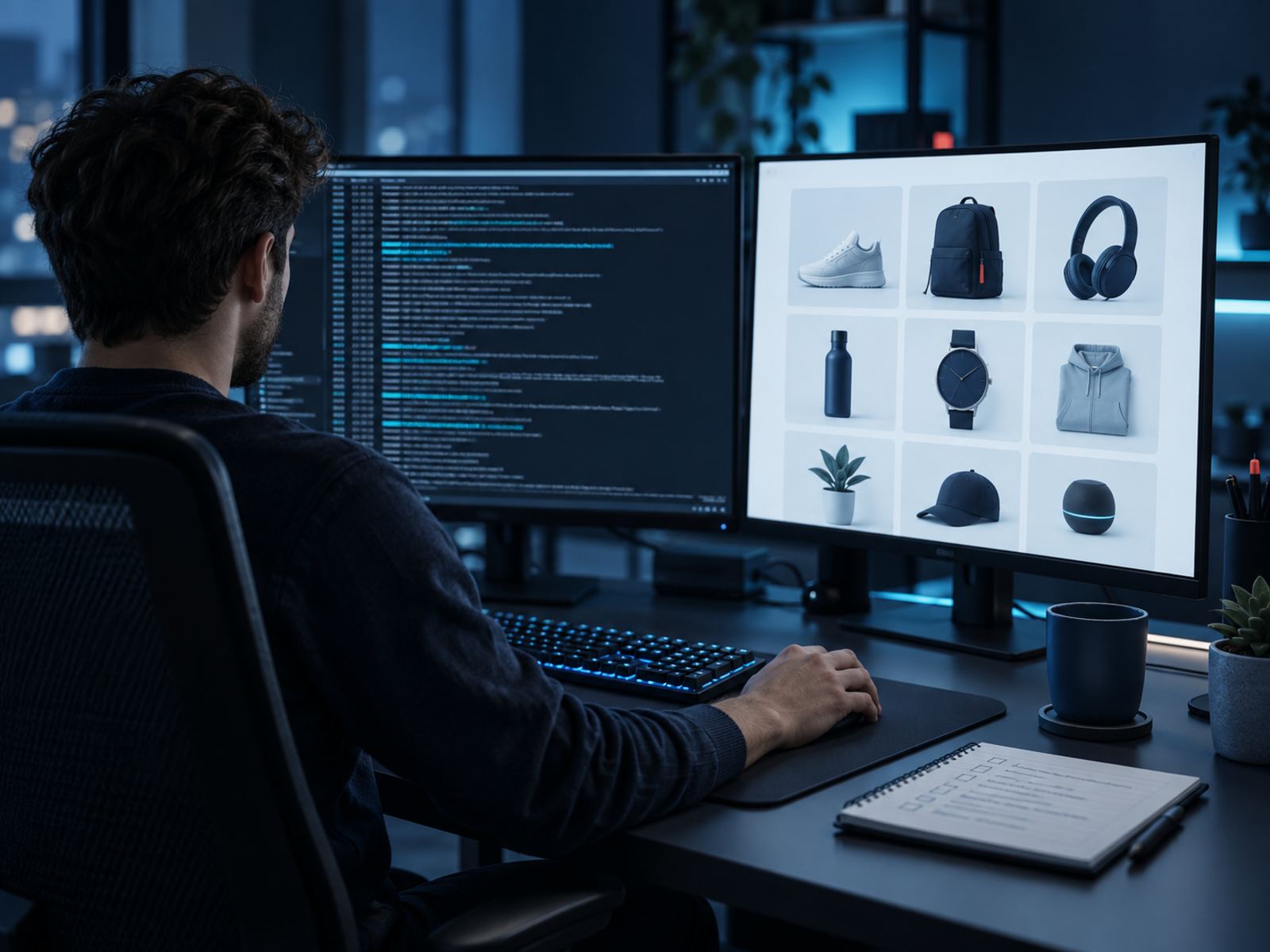 Blue Digital developer documenting the code of a platform being taken over