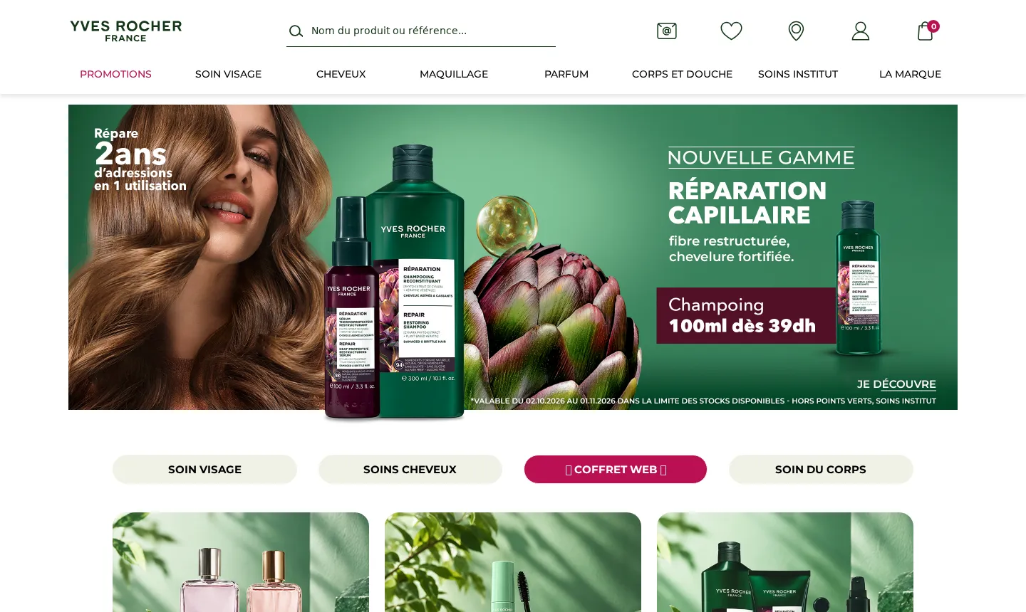 Site Yves Rocher Maroc réalisé par Blue Digital